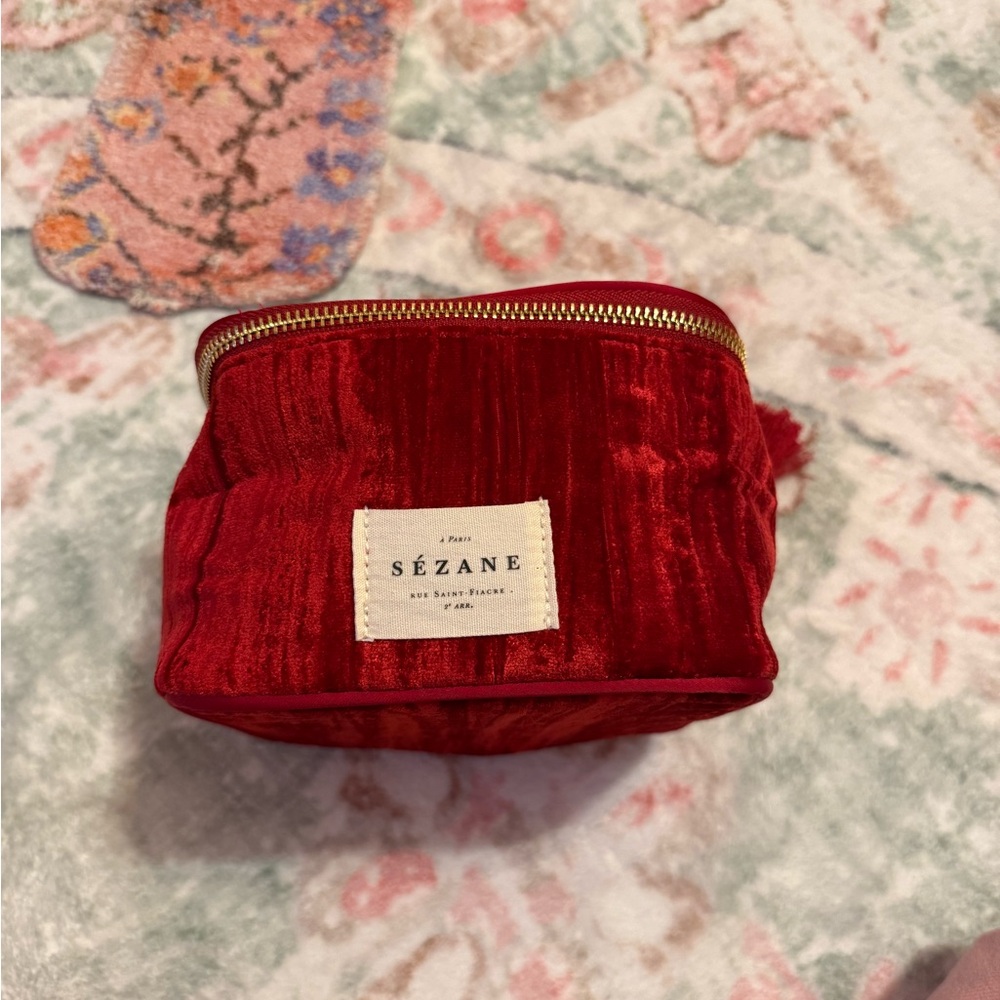 Sezane Mini Vanity case crushed velvet